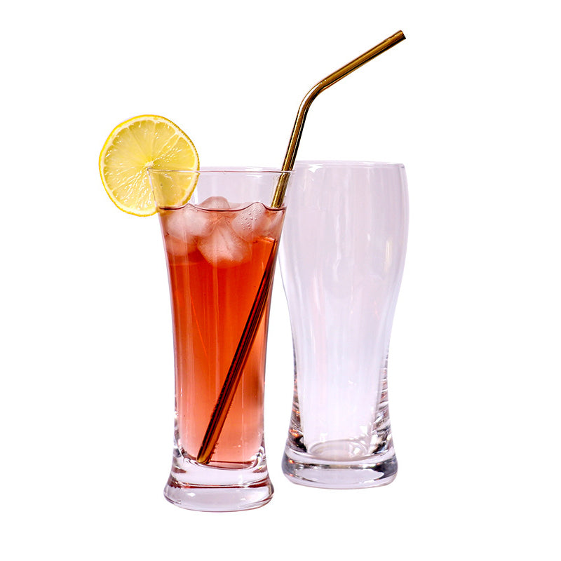 Beer Mug Hand-Blown Retro Style Waisted Crystal Glass Juice Cup Bar Cold Drink Glass