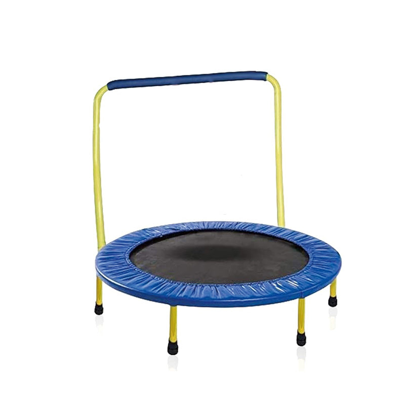 Kids Trampoline Portable & Foldable 36 Inch Round Jumping Mat for Toddler Durable Steel Metal Construction Frame with Padded Frame Cover and Handle Bar