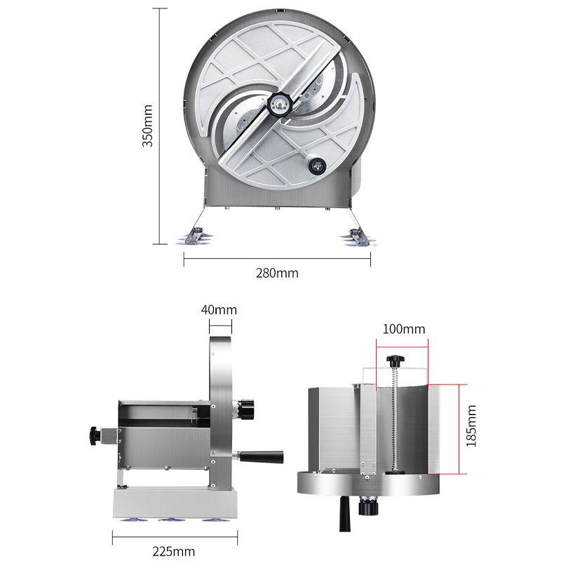 Stainless Steel Manual Vegetable Fruit Slicer 0-13mm Potato Cucumber Lemon Slicer Machine