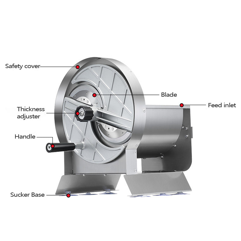 Stainless Steel Manual Vegetable Fruit Slicer 0-13mm Potato Cucumber Lemon Slicer Machine