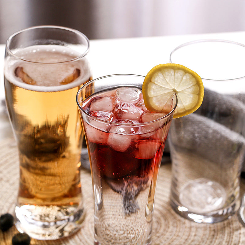 Beer Mug Hand-Blown Retro Style Waisted Crystal Glass Juice Cup Bar Cold Drink Glass