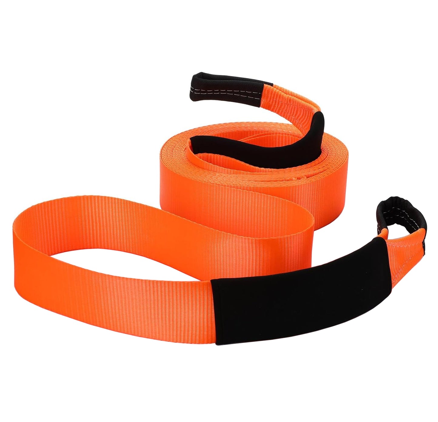 2" x 50 ft Recovery Tow Strap 20, 000 lbs Road Straps with Reinforced Loops and Protective Sleeves