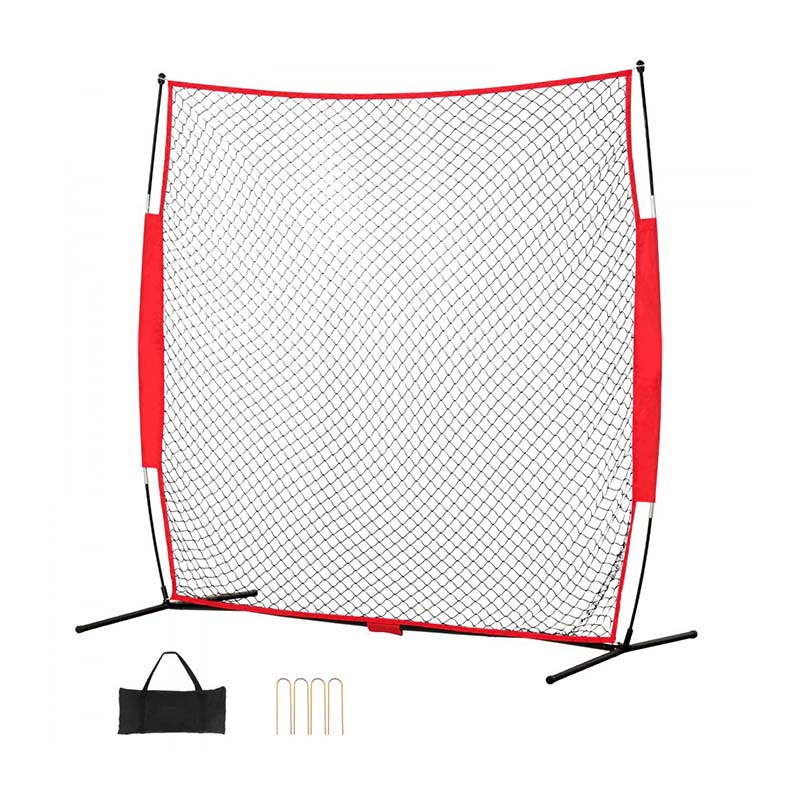 12x9 ft Ball Sports Barrier Netting, Portable Practice Equipment with Carry Bag, Protection Screen for Baseball Softball Lacrosse Soccer Hockey Training