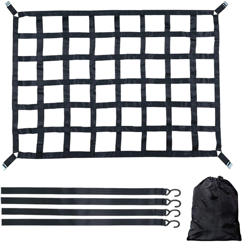 42" x 50" Cargo Net for Pickup Trucks 1100 lbs Capacity Heavy Duty Cargo Net Truck Bed Cargo Net