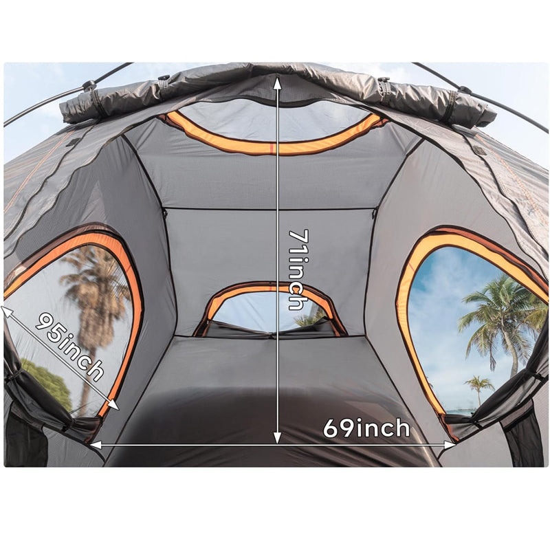 5.5-5.8ft Truck Tent PU3000 Waterproof Pickup Truck Tent Truck Bed Tent 2-3 Person