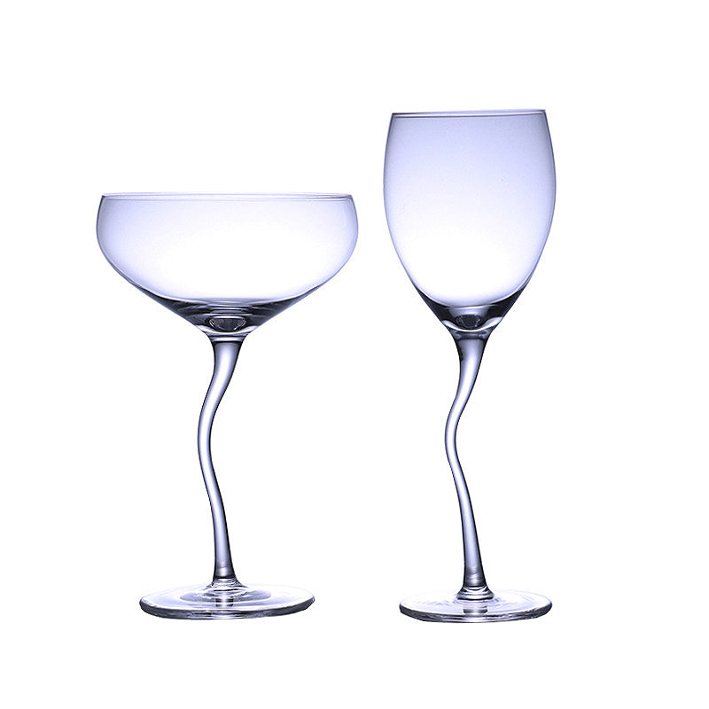 Romantic Wine Stemware Champagne Cocktail Glass Twist Glass Crystal Lead-Free Glass