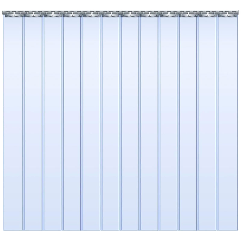 PVC Strip Door Curtain 72" Width x 84" Height 12 pcs Door Curtain Strip Curtain Clear Freezer Door