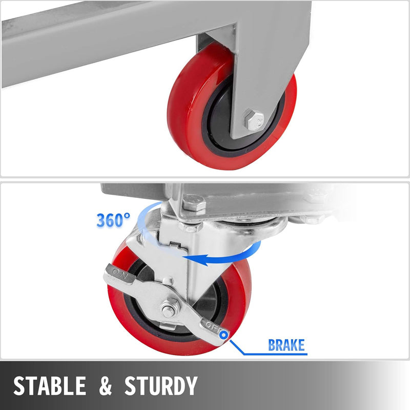 500LBS Capacity Hydraulic Lift Table Cart 28.5" Lifting Height Manual Scissor Lift Table