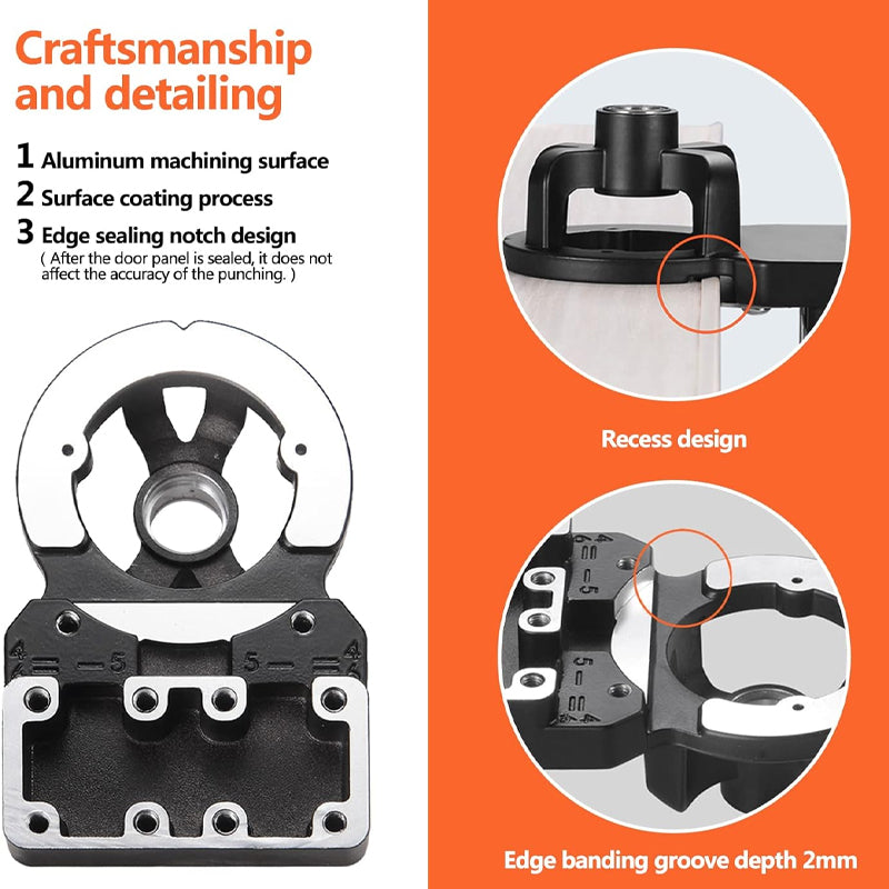 35mm Concealed Door Hinge Jig Aluminum Alloy Cabinet Hinge Jig Adjustable Quick Punch Cabinet Hardware Jig