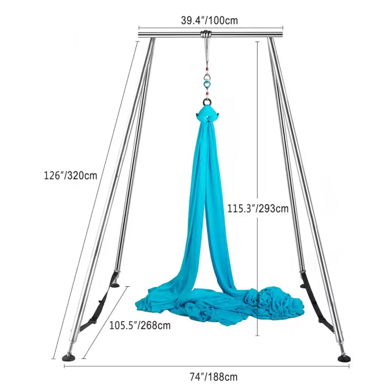 Aerial Yoga Frame Stand Thickened Steel Pipe Heavy Weight Support Indoor Outdoor Fitness