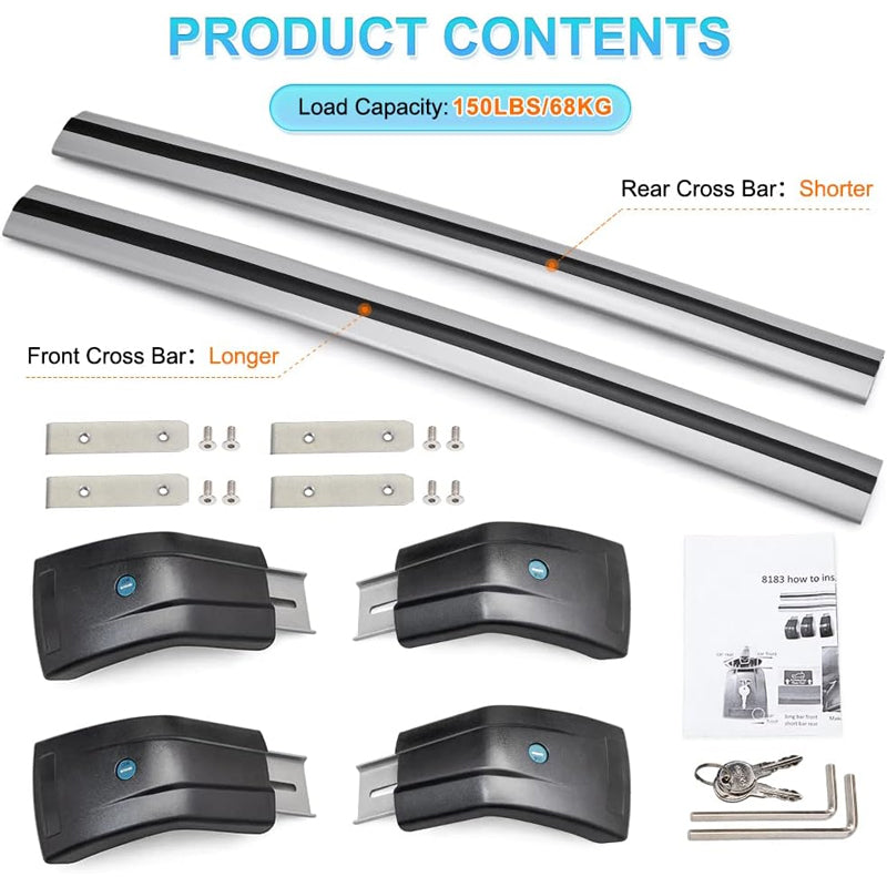 Roof Rack Cross Bars for Hyundai Tucson 2016-2021 Aluminum Luggage Rack Roof Rack Crossbar