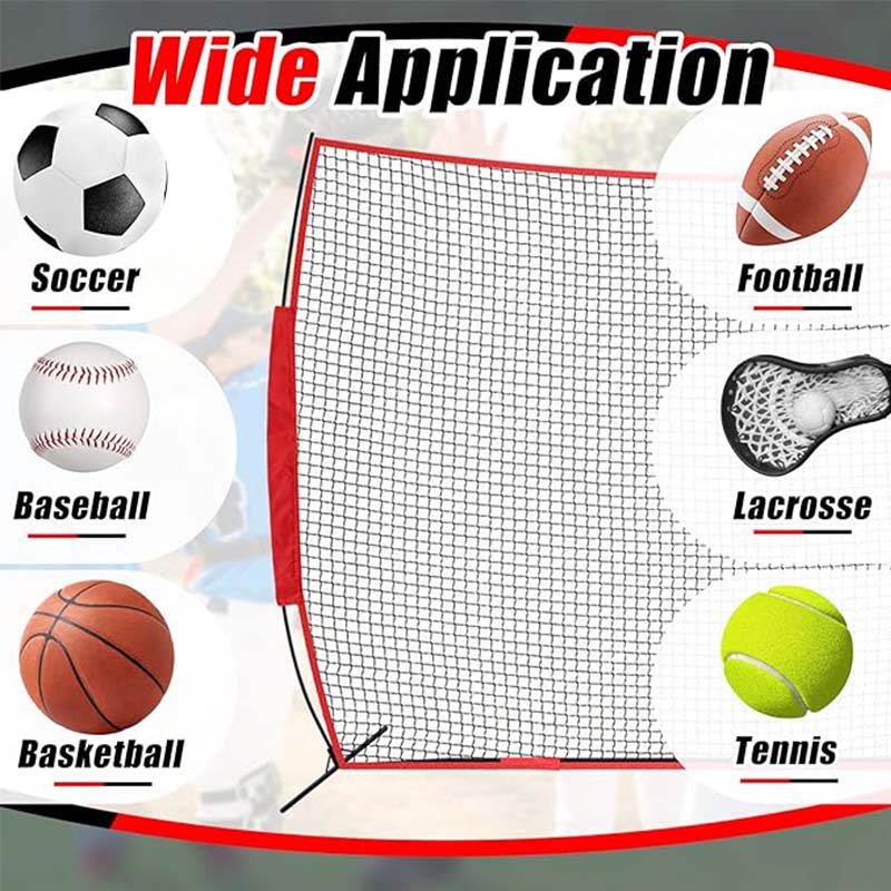 12x9 ft Ball Sports Barrier Netting, Portable Practice Equipment with Carry Bag, Protection Screen for Baseball Softball Lacrosse Soccer Hockey Training
