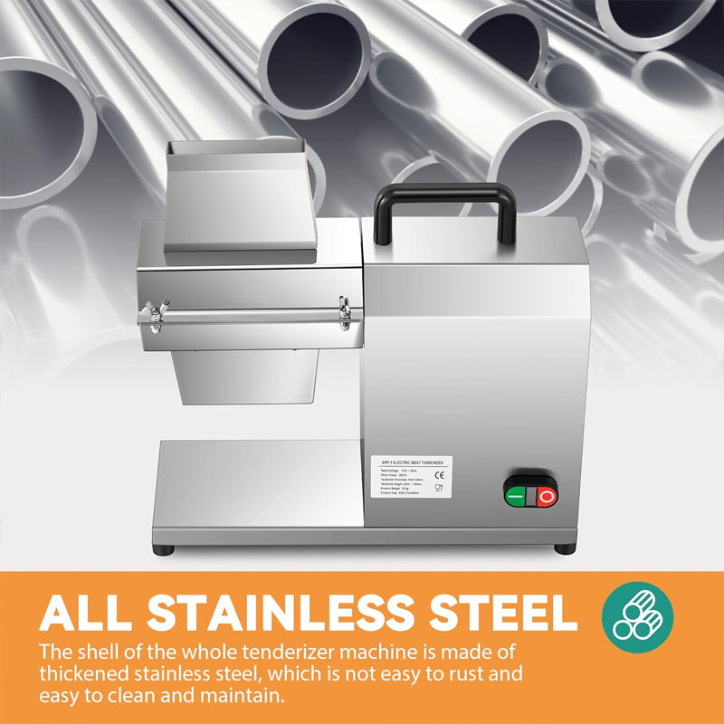 450w Commercial Meat Tenderizer 200lb/h Stainless Steel Tenderizer Tool for Beef Steak Pork Chicken