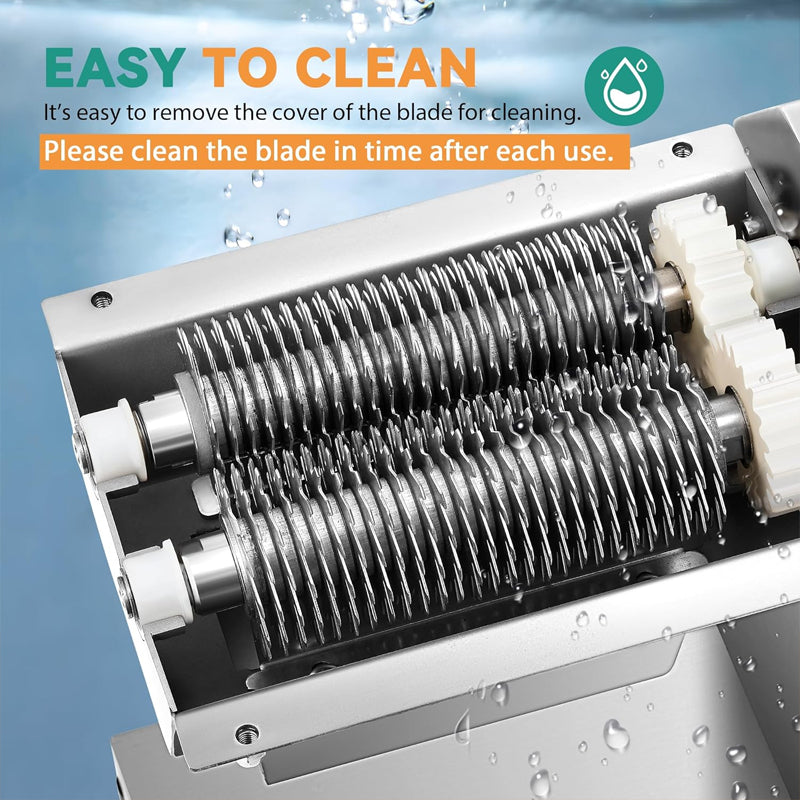 450w Commercial Meat Tenderizer 200lb/h Stainless Steel Tenderizer Tool for Beef Steak Pork Chicken