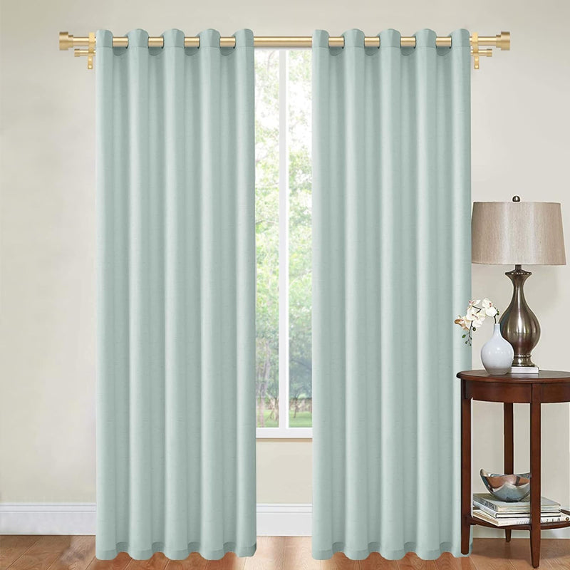 72 to 144 Inch Double Curtain Rods 1 Inch Diameter Heavy Duty Adjustable Double Drapery Rod Set