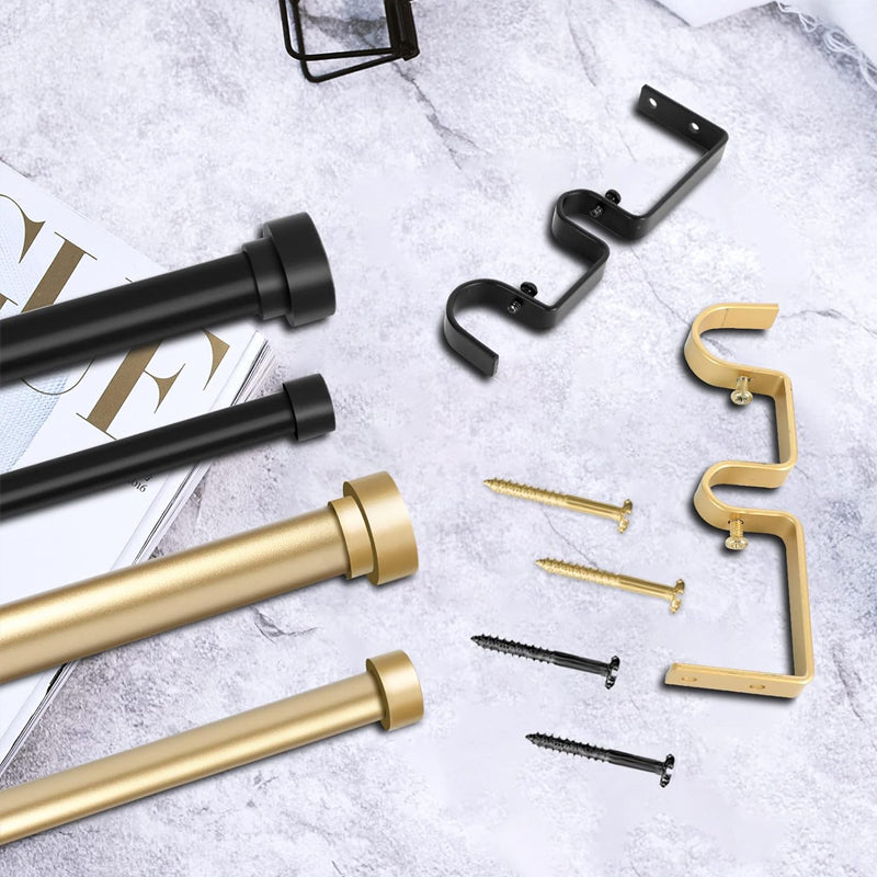 72 to 144 Inch Double Curtain Rods 1 Inch Diameter Heavy Duty Adjustable Double Drapery Rod Set