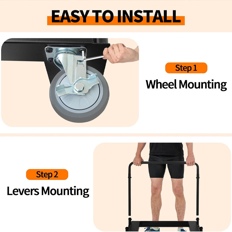 1500 LBS Steel Panel Truck Drywall Cart Heavy-Duty Drywall Sheet Cart for Garage Home Warehouse