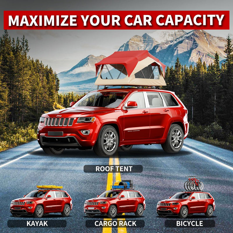 Roof Rack Cross Bars for 2011-2021 Jeep Grand Cherokee 260lbs Aluminum Cargo Crossbar