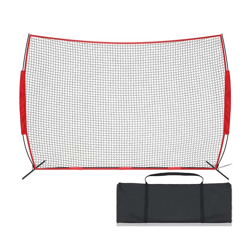 12x9 ft Ball Sports Barrier Netting, Portable Practice Equipment with Carry Bag, Protection Screen for Baseball Softball Lacrosse Soccer Hockey Training