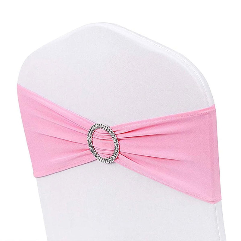 Gold Stretch Spandex Chair Sashes 50PCS Chair Sashes Spandex Stretch Chair Bows