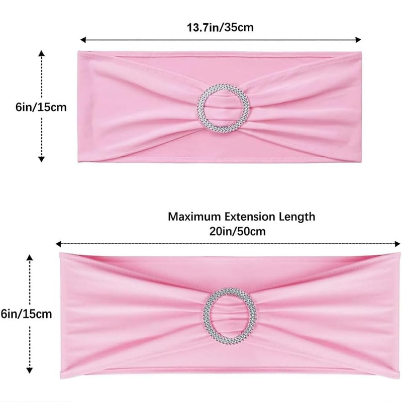 Gold Stretch Spandex Chair Sashes 50PCS Chair Sashes Spandex Stretch Chair Bows