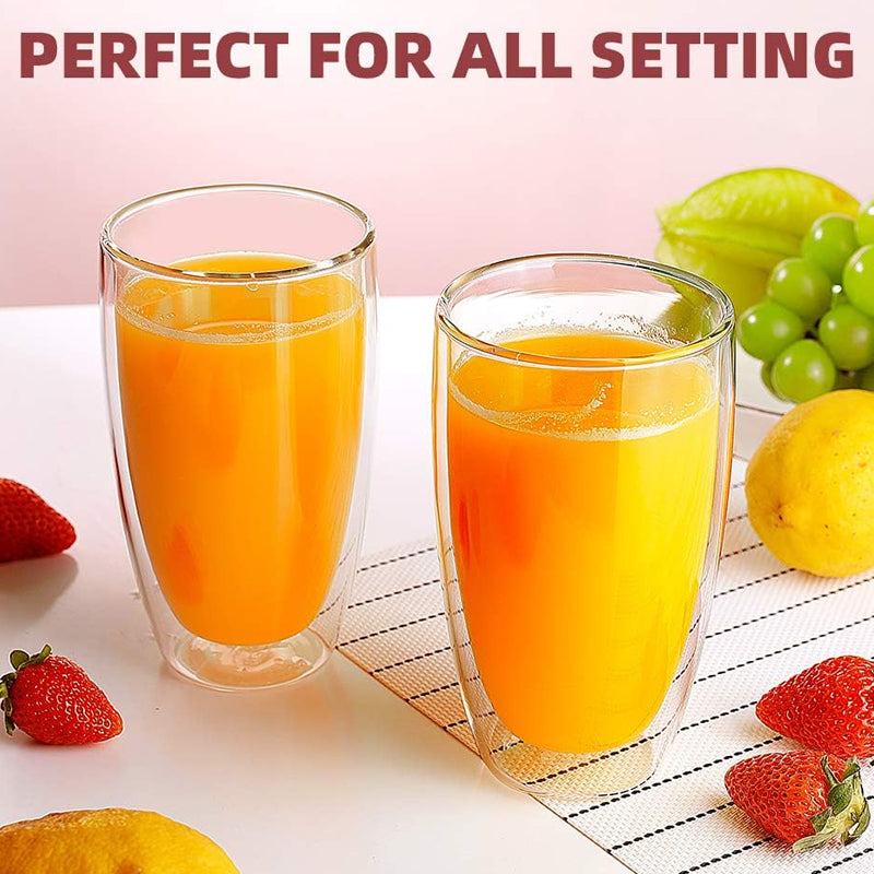 400ml Insulated Coffee Glass Double Wall Thermo Glass Cup Borosilicate Glass for Cappuccino Tea