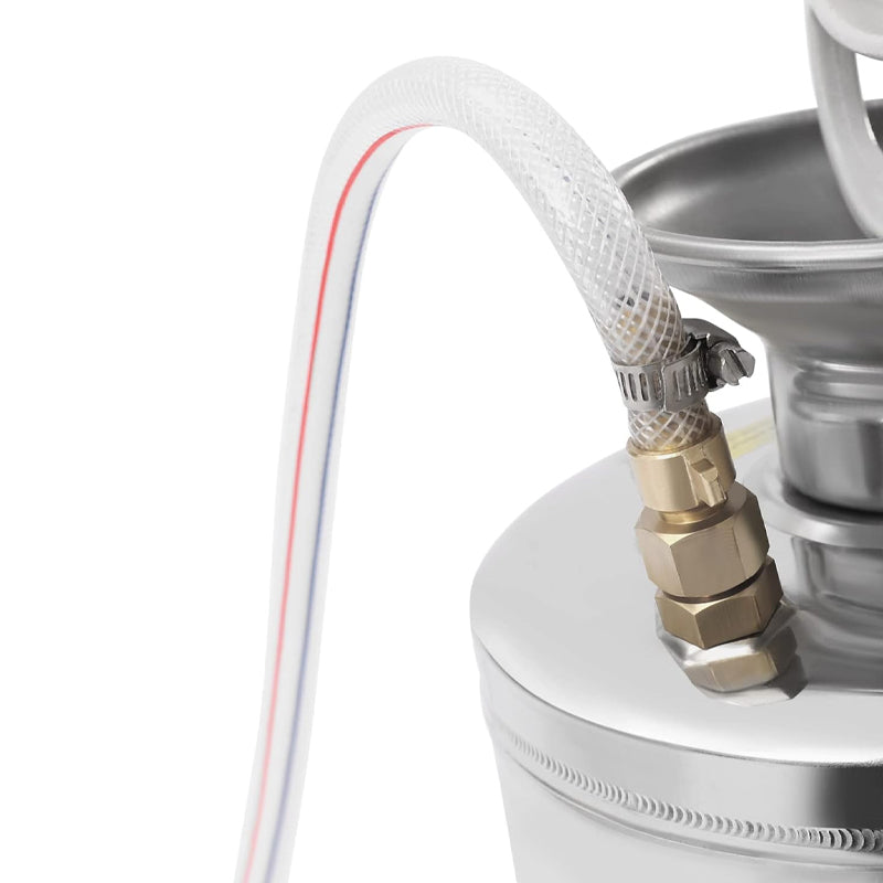 2Gal Stainless Steel Sprayer with Pressure Gauge and Safety Valve Hand Pump Sprayer for Gardening Lawn