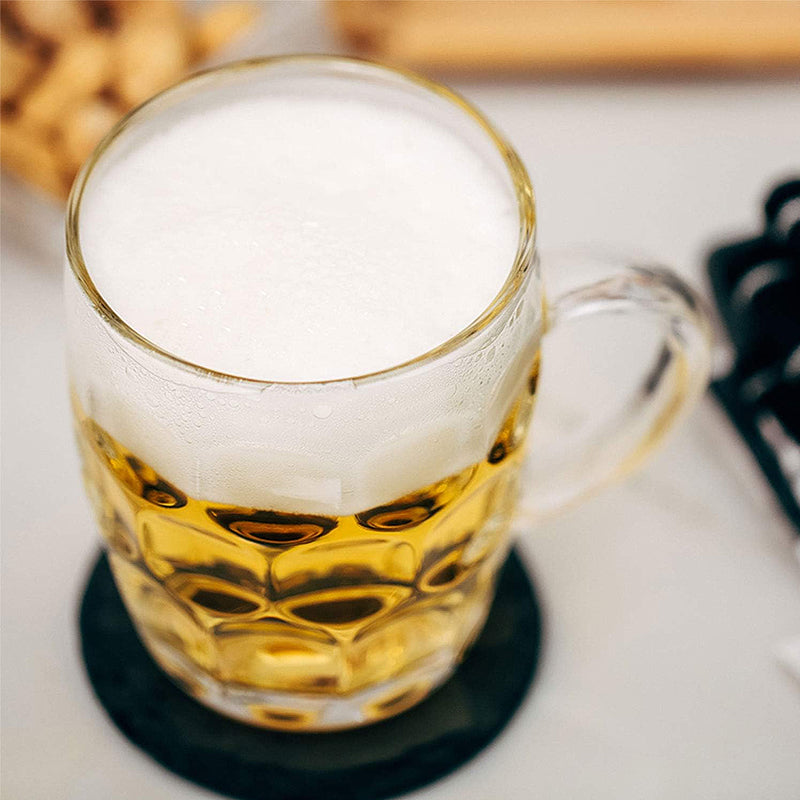 560ml Beer Mug With Handle Lead Free Glass Large Beer Glass For Bar Alcohol Beverages