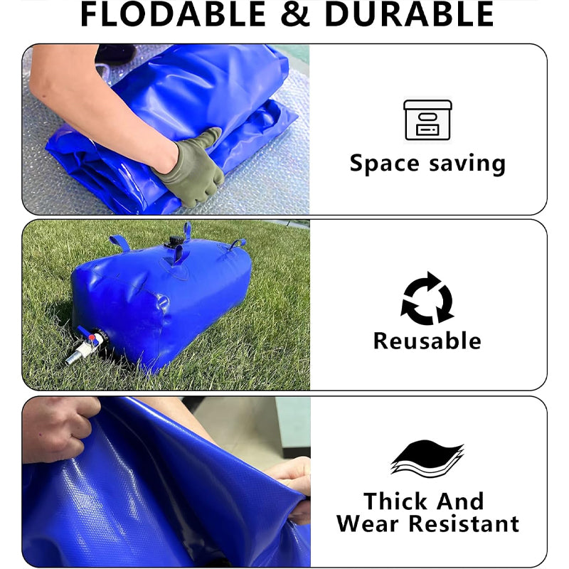 1000L/264 Gallon Water Storage Bladder Large Capacity PVC Water Storage Container Emergency Water Tank