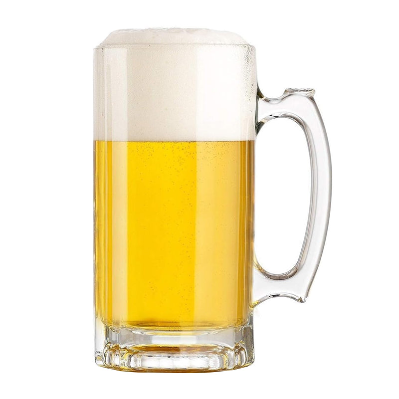 500ml Beer Mug Glass Mug With Handle Large Beer Glass For Freezer Drinking Glass