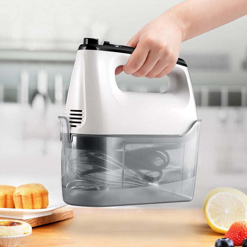 250w Electric Hand Mixer 6 Speed Handheld Mixer with 5 Stainless Steel Accessories