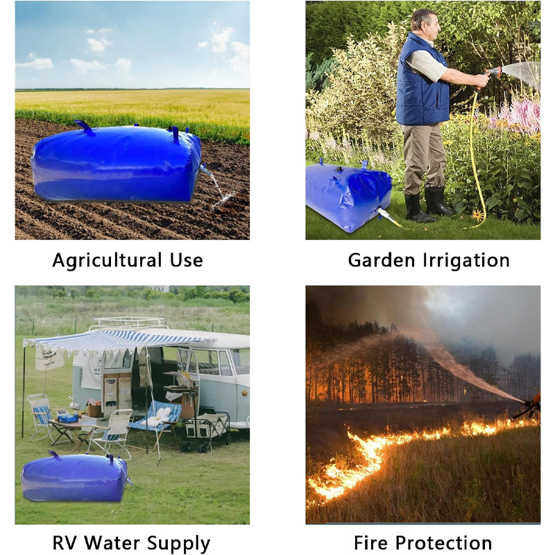 1000L/264 Gallon Water Storage Bladder Large Capacity PVC Water Storage Container Emergency Water Tank