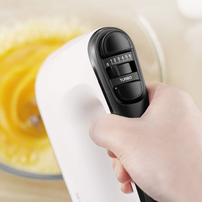 250w Electric Hand Mixer 6 Speed Handheld Mixer with 5 Stainless Steel Accessories