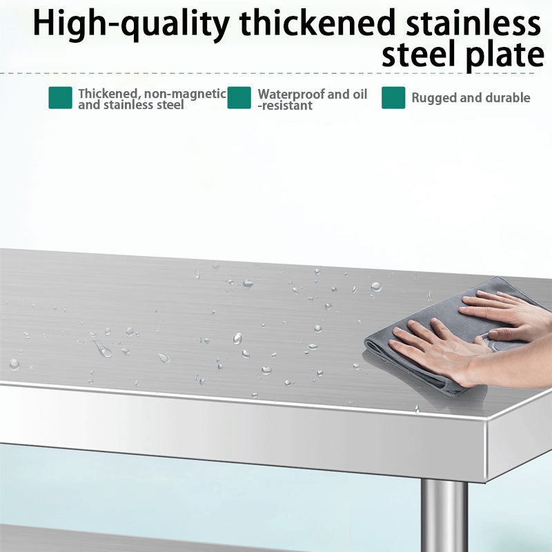 Stainless steel workbench, Kitchen special household commercial table, Rectangular workbench, Cutting table, Countertop
