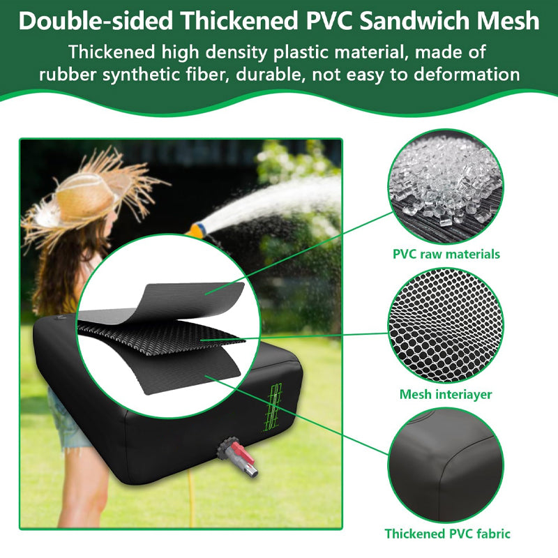 240L/63 Gallon Water Storage Bladder with Water Level Indicator PVC Water Tank Water Bag