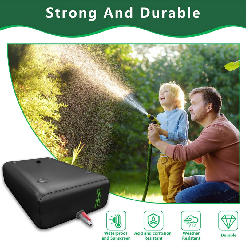 240L/63 Gallon Water Storage Bladder with Water Level Indicator PVC Water Tank Water Bag