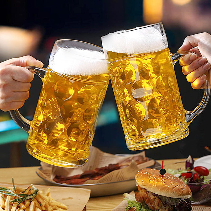 1200ml/40oz Big Beer Mug Jumbo Glass Beer Mug With Handle Super Beer Glass BPA Free