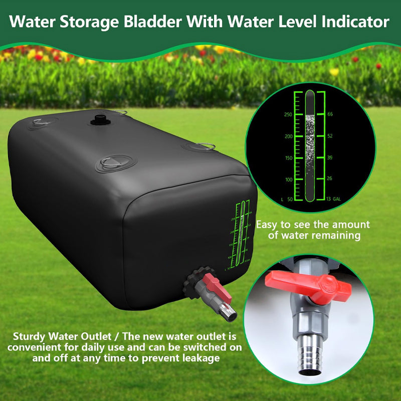 110L/29 Gallon Water Storage Bladder Water Tank Water Bag Foldable Water Storage Container