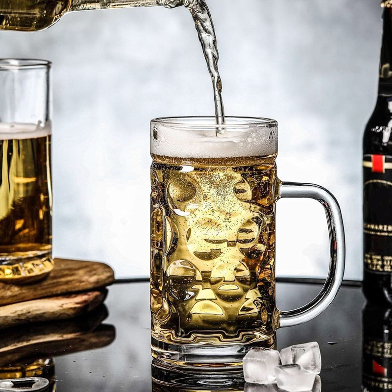 1200ml/40oz Big Beer Mug Jumbo Glass Beer Mug With Handle Super Beer Glass BPA Free