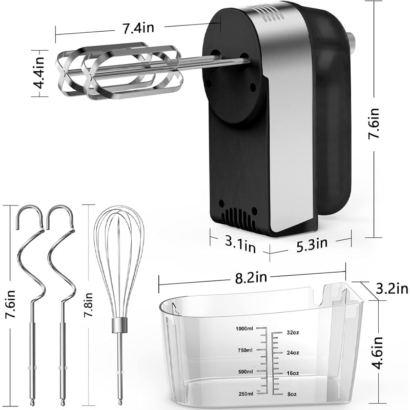 450w Electric Hand Mixer 5 Speed Kitchen Mixer For Whipping Dough Cream Cake