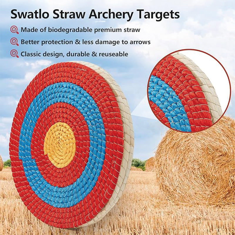 Archery Targets for Backyard 20 Inch Traditional Hand-Made Round Straw Archery Target Bow & Arrow Target for Archery Practice