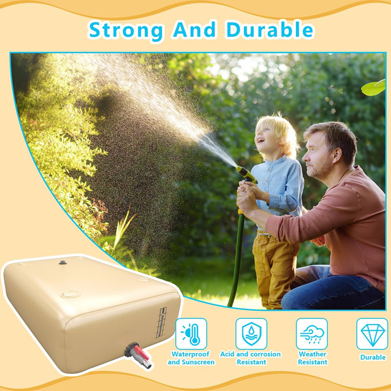 87 Gallon/330L Water Storage Bladder PVC Foldable Water Bladder Emergency Water Tank Water Bag