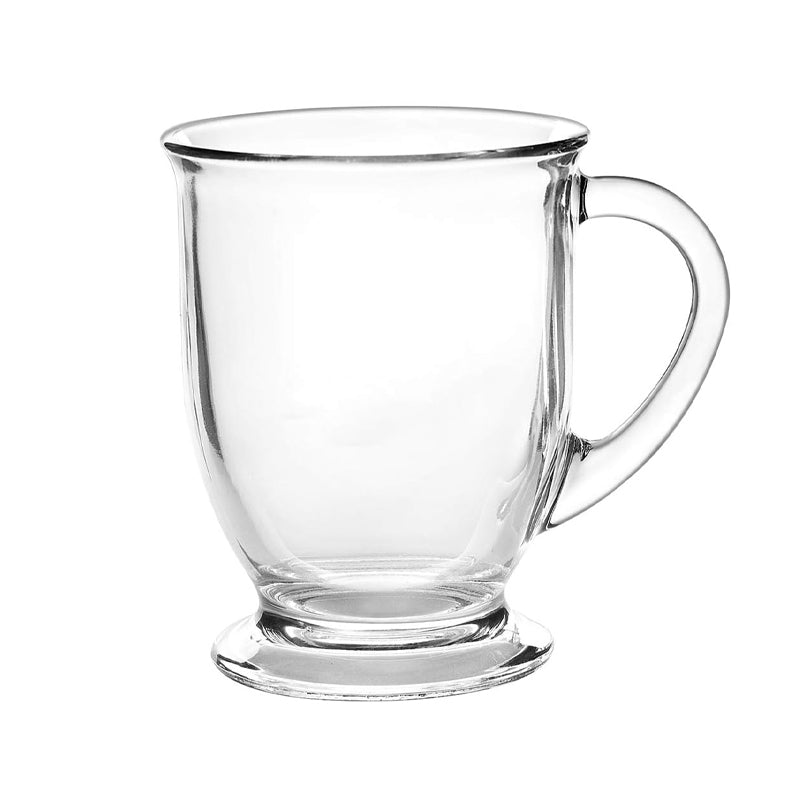 450ml/15oz Coffee Glass Clear Coffee Cup with Handle for Latte Cappuccino Hot Beverages