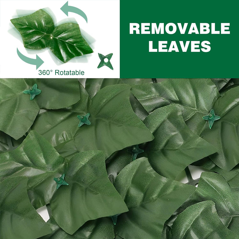 98" × 59" Artificial Ivy Privacy Fence Screen Green Wall Screen with Strengthened Joint