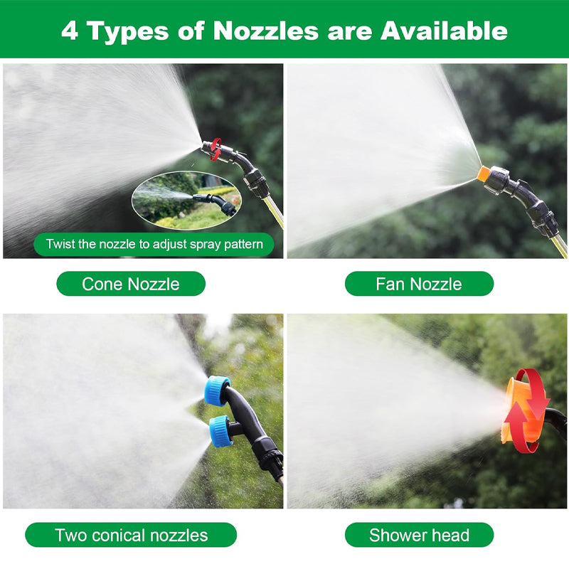 4 Gallon Battery Powered Backpack Sprayer with 12V Rechargeable Battery 4 Mist Nozzles Backpack Sprayer