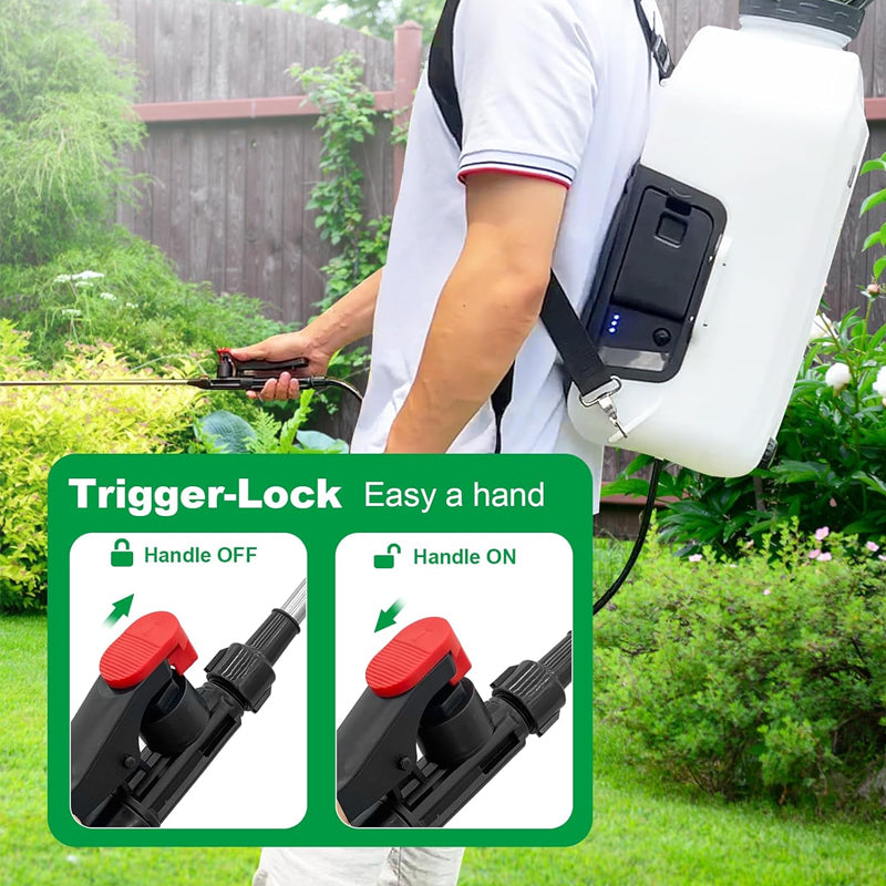 4 Gallon Battery Powered Backpack Sprayer with 12V Rechargeable Battery 4 Mist Nozzles Backpack Sprayer