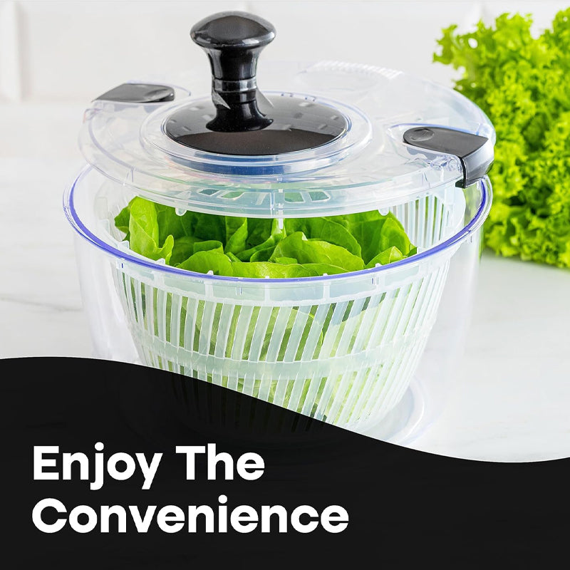 5.28Qt Large Salad Spinner Lettuce Spinner Vegetable Dryer Fruit Washer Pasta and Fries Spinner