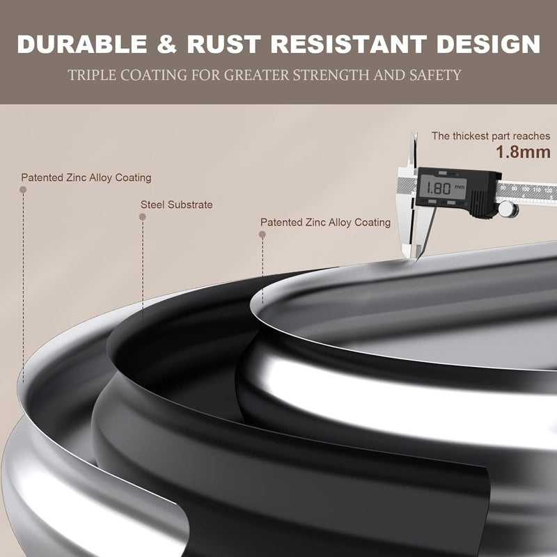 6x3x1 ft Raised Garden Bed Galvanized Metal Planter Box Outdoor Planter Bed with Safety Edging and Gloves