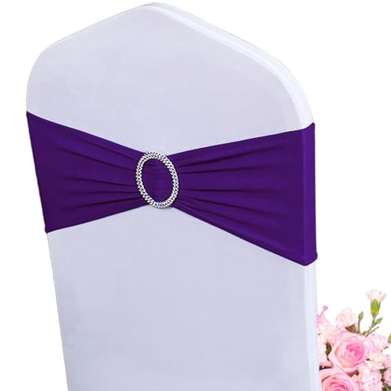 Gold Stretch Spandex Chair Sashes 50PCS Chair Sashes Spandex Stretch Chair Bows