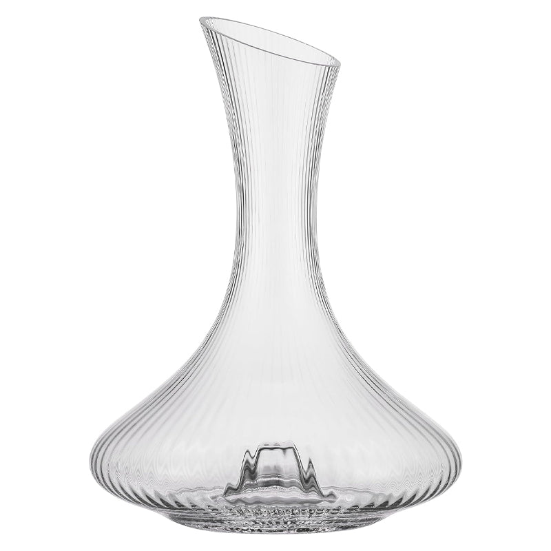 750ml Wine Decanter Lead-Free Crystal Glass Vertical Stripe Design Wine Accessories